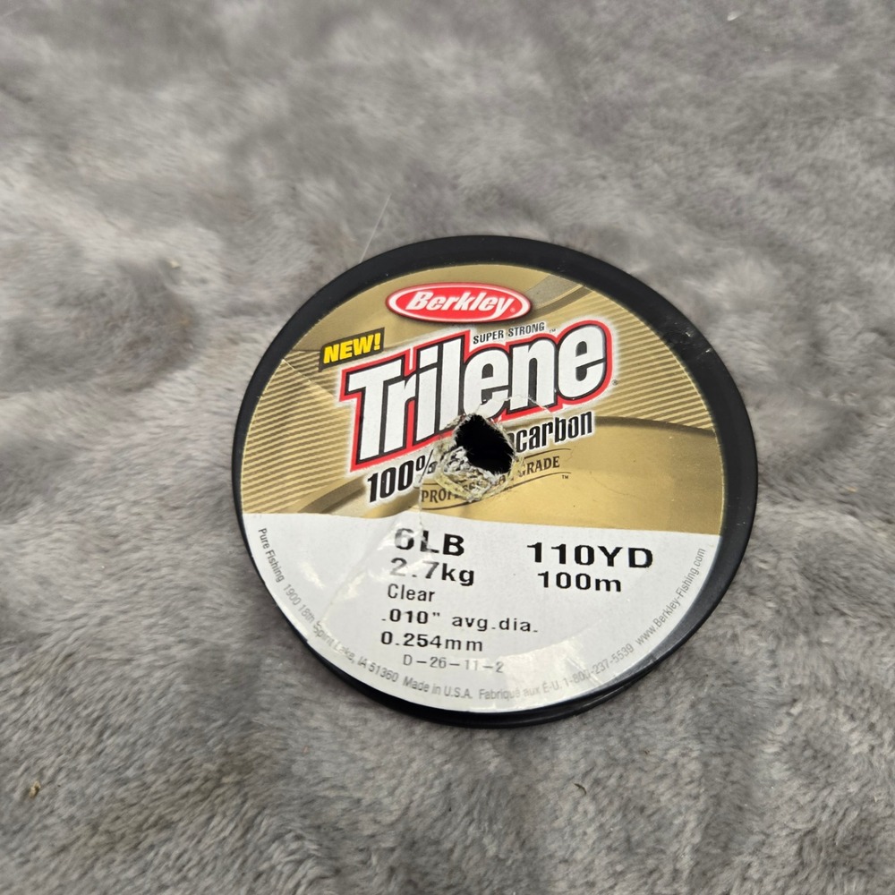 Berkley Trilene 100% Fluorocarbon Fishing Line 6lb 110yd Clear Professional Grde